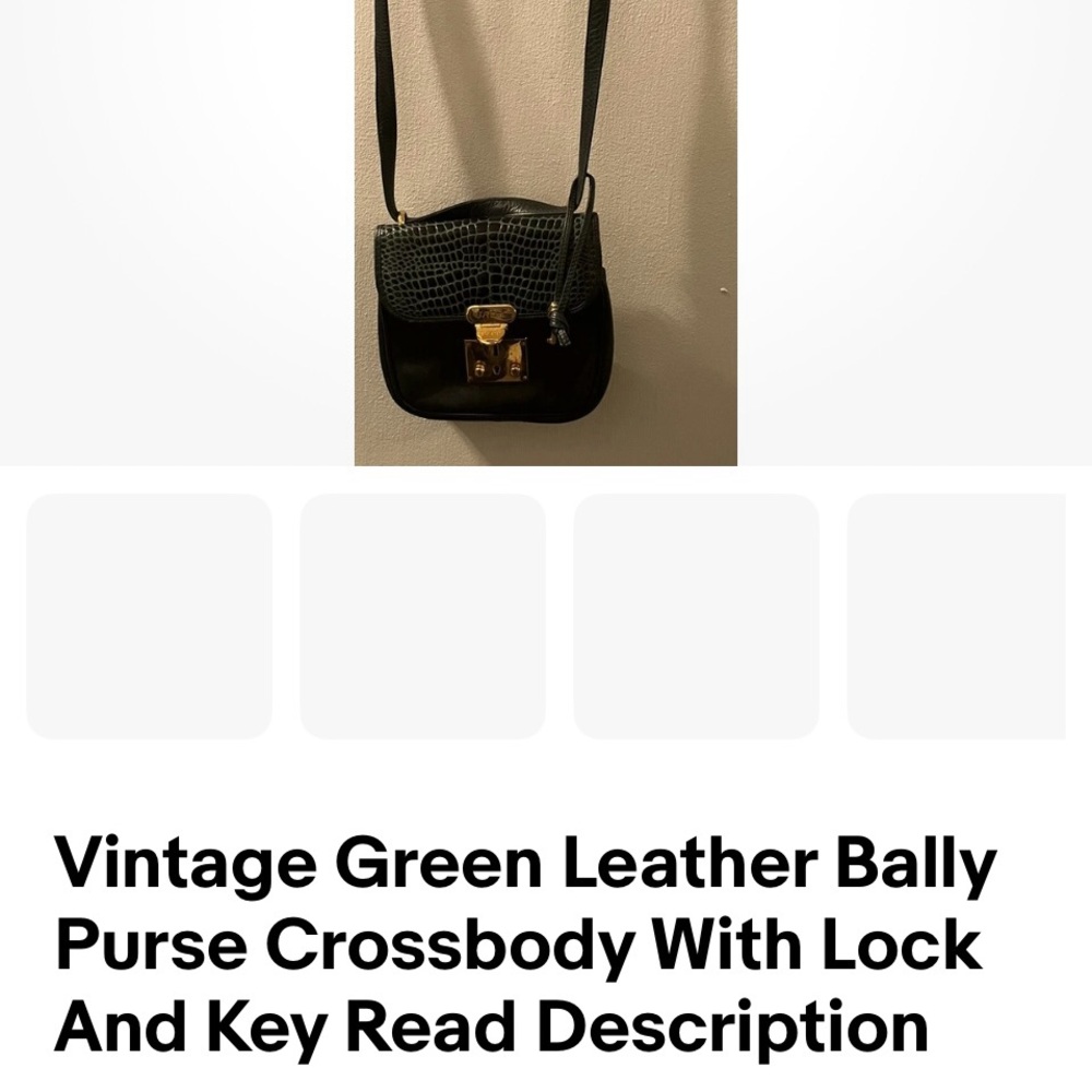 Bally Black and Green Crossbody Bag